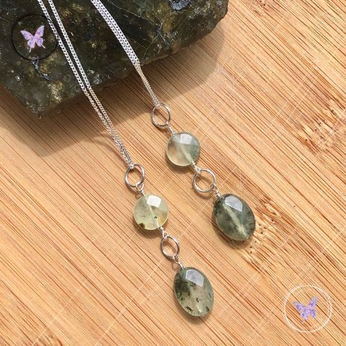 Prehnite Prasiolite Pendant Necklace